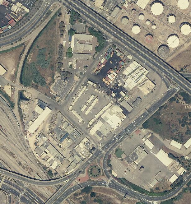 Aerial View of Tel Abu Hawam 