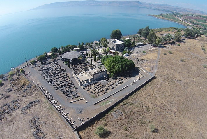 Aerial Photo of Franciscan Church area of Capernaum