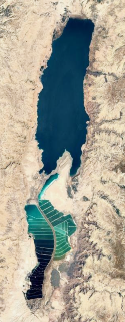 Satellite image of Dead Sea 